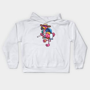 Flamingo On The Beach Kids Hoodie